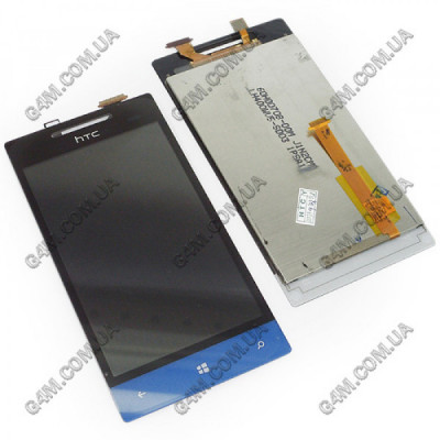 Дисплей HTC 8S, A620e Windows Phone с тачскрином, синий
