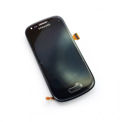 Дисплей Samsung i8190 Galaxy SIII Mini черный с тачскрином и рамкой (Оригинал)