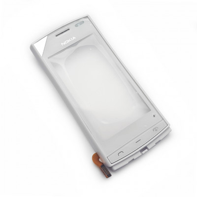 Тачскрин для Nokia 500 с рамкой, белый (Оригинал China)