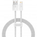 USB дата-кабель Baseus Dynamic Series CALD000402 Lightning 2.4A, білий, 1 метр