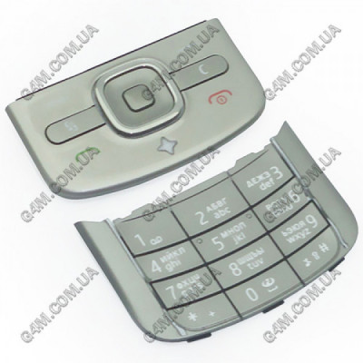 Клавиатура для Nokia 6710 slide серебристая, кириллица (Оригинал) слегка б/у.