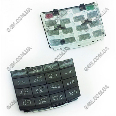 Клавиатура для Nokia X3-02 темно-серая, кириллица, высокое качество
