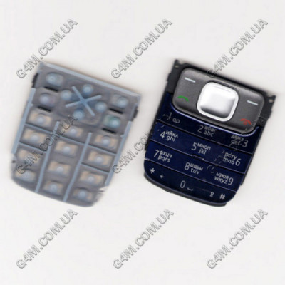 Клавиатура для Nokia 1209 темно-синяя, кириллица, высокое качество