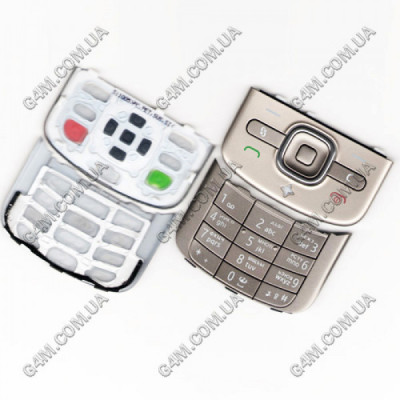Клавиатура для Nokia 6710 slide серебристая, кириллица, высокое качество