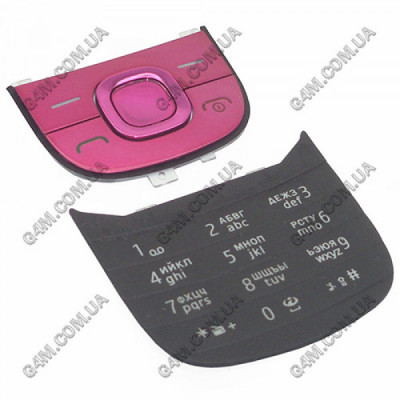 Клавиатура для Nokia 2220 slide розовая, кириллица (Оригинал) слегка б/у.