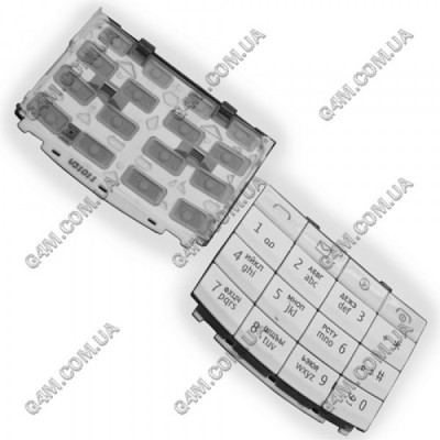 Клавиатура для Nokia X3-02 белая, кириллица (Оригинал)