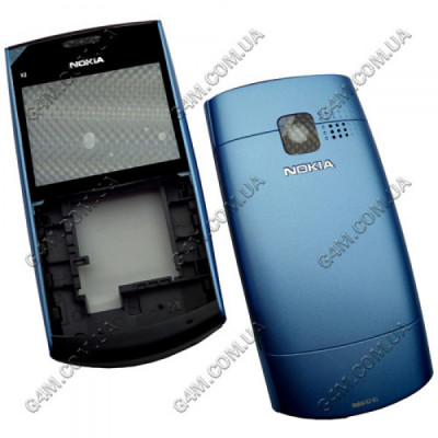 Корпус для Nokia X2-01 голубой, высокое качество