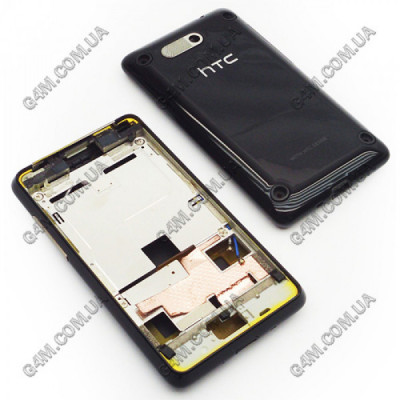Корпус для HTC G9 A6380 Gratia черный со средней частью, Оригинал