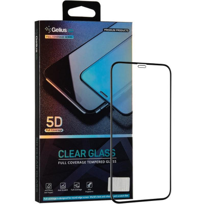 Защитное стекло Gelius Pro Clear Glass для Apple iPhone 12, Apple iPhone 12 Pro (черное 5D стекло)