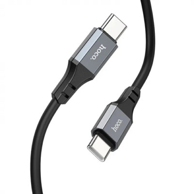 Кабель HOCO X92 Honest 60W silicone charging data cable for Type-C to Type-C(L=3M) Black