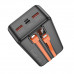 Зовнішній акумулятор HOCO J119B Sharp charger 22.5W+PD20 fully compatible power bank with digital display and cable(30000mAh) Black