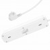 Мережевий зарядний пристрій HOCO NS1 Aura 4-bit extension cable socket(including 1C2A PD20W fast charge) White