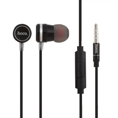 Навушники HOCO M16 Ling sound metal universal earphone with mic Black