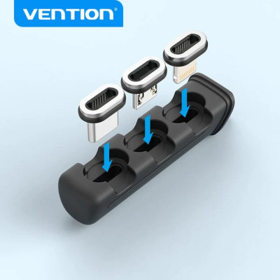 Футляр для зберігання Vention 3-slot Magnetic Connector Storage Case Black (KBUB0)