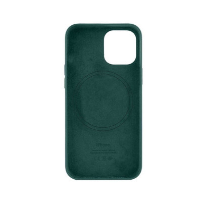 Чохол для смартфона Leather AAA Full Magsafe IC for iPhone 15 Pro Pine Green