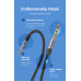 Кабель Vention Cotton Braided 3.5mm TRS Male to 6.35mm Male Audio Cable 1.5M Gray Aluminum Alloy Type (BAUHG)