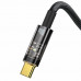 Кабель Baseus Explorer Series Auto Power-Off Fast Charging Data Cable USB to Type-C 100W 2m Black