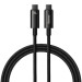 Кабель Baseus Tungsten Gold Fast Charging Data Cable Type-C to Type-C 240W 2m Black