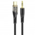 Аудiокабель HOCO UPA25 Transparent Discovery Edition Digital audio conversion cable Type-C Black
