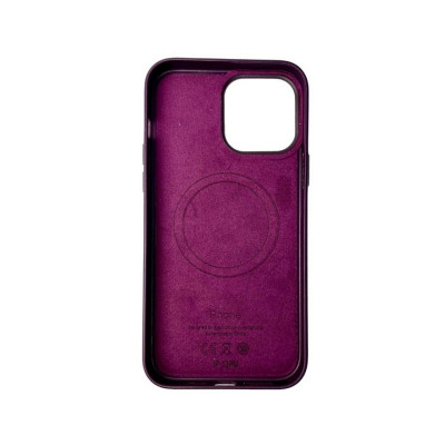 Чохол для смартфона Leather AAA Full Magsafe IC for iPhone 14 Dark Cherry