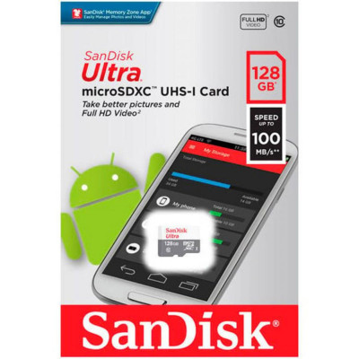 MicroSDXC (UHS-1) SanDisk Ultra 128Gb Class 10 A1 - высокоскоростная память для вашего устройства!