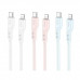 Кабель HOCO X97 Crystal color PD silicone charging data cable iP white