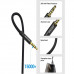 Кабель Подовжувач Vention Cotton Braided TRRS 3.5mm Male to 3.5mm Female Audio Extension Cable 8M Black Aluminum Alloy Type
