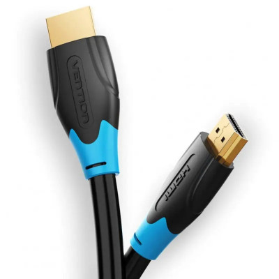 Кабель Vention Flat HDMI v2.0 Cable Плоский 2M Black (VAA-B02-L200)