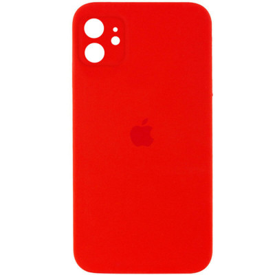 Чохол для смартфона Silicone Full Case AA Camera Protect for Apple iPhone 12 11,Red
