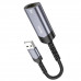 Кабель-перехідник HOCO UA26 USB ethernet adapter(100 Mbps) Metal Gray