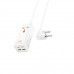 Мережевий подовжувач HOCO AC10A Barry PD65W GaN (2C2A with 1 socket) desktop charger White
