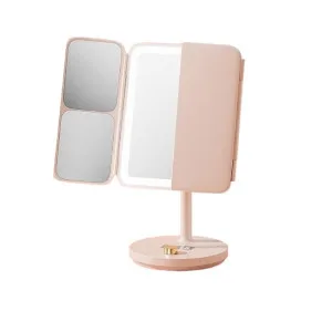 Дзеркало для макіяжу Xiaomi JordanLED table folding cosmetic mirror Pink