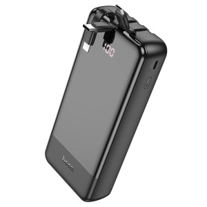 Зовнішній акумулятор HOCO J114A Charger power bank with cable and digital display(20000mAh) Black