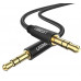 Аудіо кабель UGREEN AV112 3.5mm Male to 3.5mm Male Cable Gold Plated Metal Case with Braid 1m (Black)(UGR-50361)