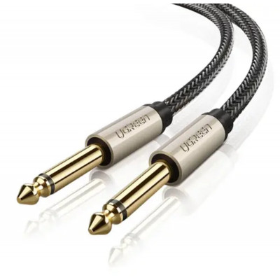 Аудіо кабель UGREEN AV128 6.5mm  Male to Male Audio Cable Gray 2m(UGR-10638)