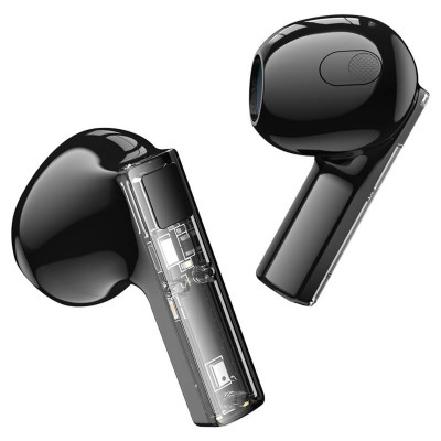 Навушники BOROFONE BW23 Crystal bean Transparent Edition true wireless BT headset Jazz Black