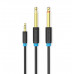 Кабель Vention 3.5mm TRS Male to Dual 6.35mm Male Audio Cable 3M Black (BACBI)
