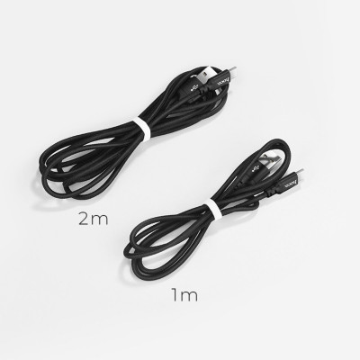 Кабель HOCO X14 USB to Type-C 3A, 1m, nylon, aluminum connectors, Black
