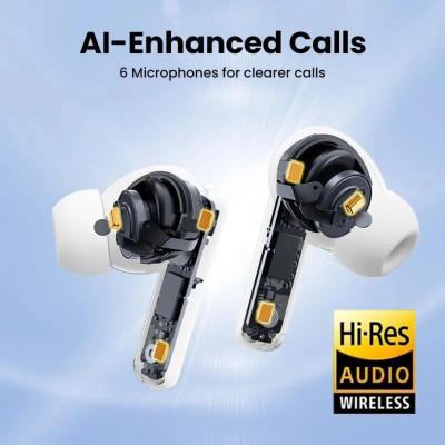 Бездротові навушники UGREEN WS200 HiTune T6 Hybrid Active Noise-Cancelling Earbuds(UGR-15158)