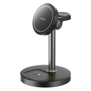 Бездротовий зарядний пристрій REMAX 20.5W upgrade free desktop magnetic 3 in 1 wireless charger  CW01 Black