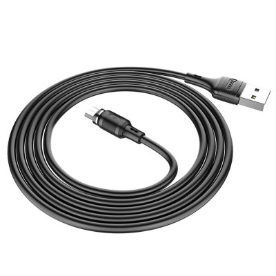 Кабель HOCO X52 USB to Micro 2.4A, 1m, PVC, PVC connectors, magnetic, Black