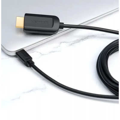 Адаптер-кабель Vention Type-C — HDMI, 2 м, чорний (CGUBH)