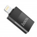 Кабель-перехiдник HOCO UA17 iP Male to USB female USB2.0 adapter Black