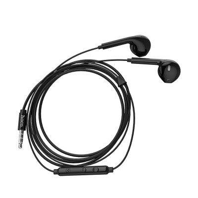 Навушники HOCO M55 Memory sound wire control earphones with mic Black