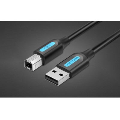 Кабель Vention для принтера USB 2.0 A Male to B Male Cable 3M Black PVC Type (COQBI)