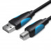 Кабель Vention USB2.0 A Male to B Male Print Cable 1M Black (VAS-A16-B100)