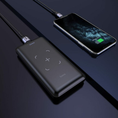 Зовнішній акумулятор HOCO J50 Surf wireless charging mobile power bank(10000mAh) Black