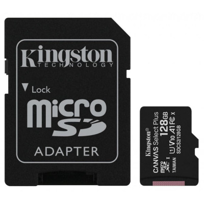 MicroSDXC Kingston Canvas Select Plus 128Gb Class 10 А1 (R-100MB/s) - надежное и быстрое расширение памяти