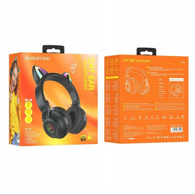 Навушники BOROFONE BO18 Cat ear BT headphones Black