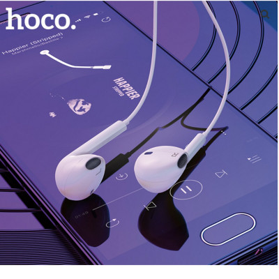Навушники HOCO M101 Crystal joy Type-C wire-controlled digital earphones with microphone White